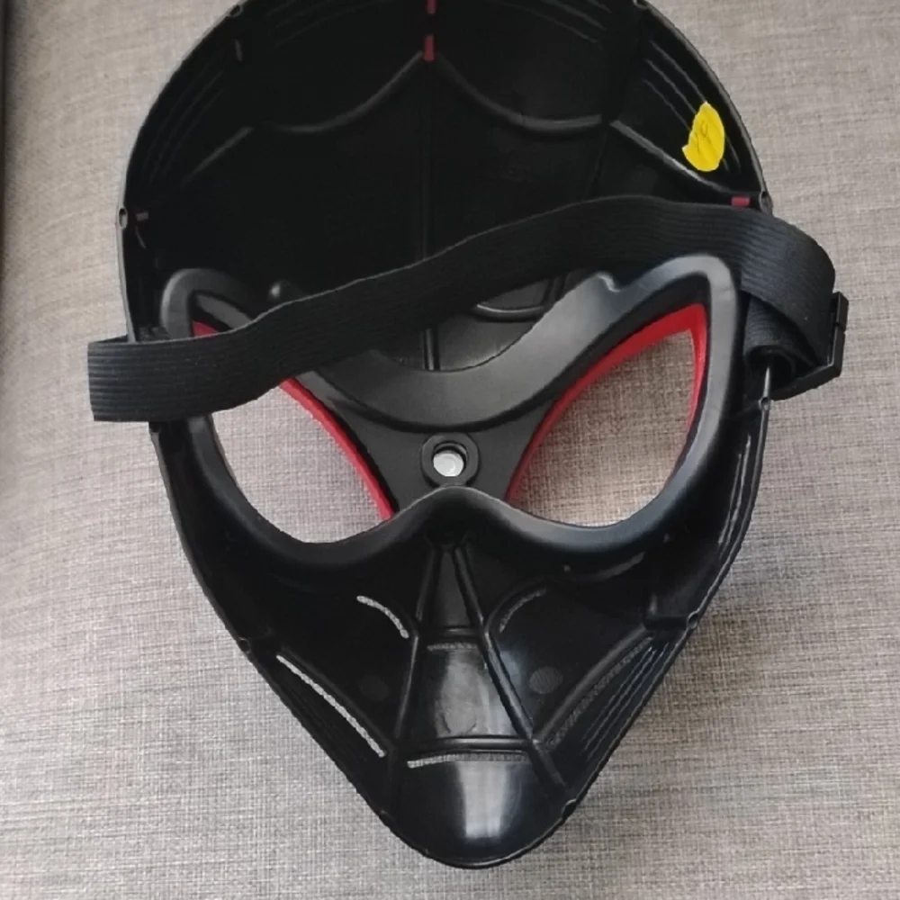 SPIDER MAN MASK , across the spiderverce Black and Red Superhero Costume Mask - Picture 2 of 5
